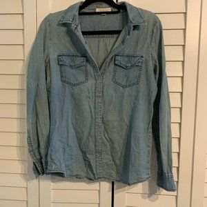 Forever 21 Blue Denim Button Down